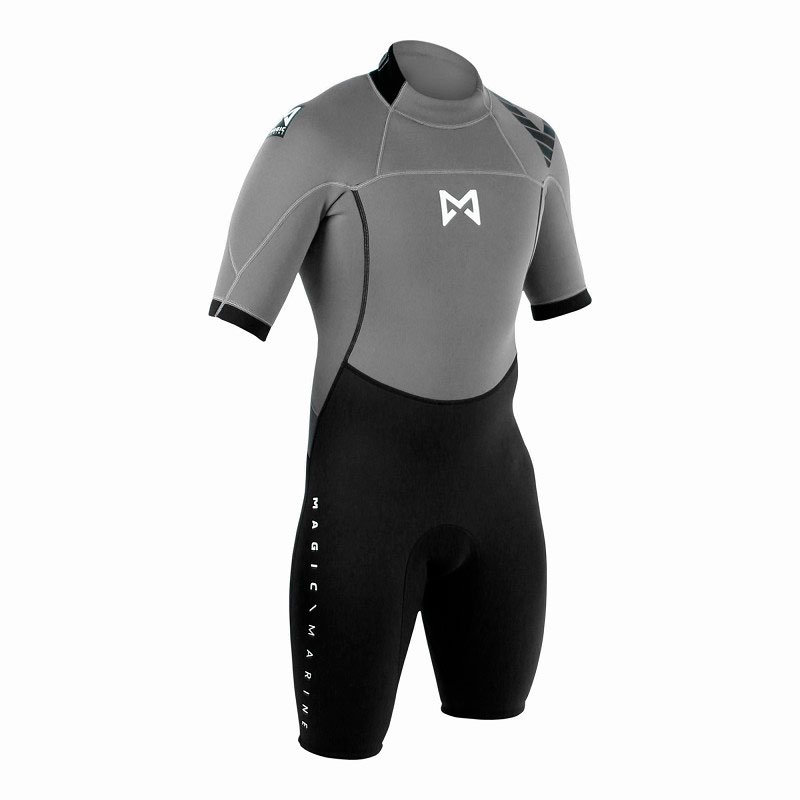 Magic Marine - Brand Shorty 3/2mm Bzip Flatlock unisex Grey