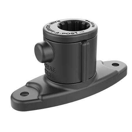 RAM Adapt-A-Post Dual T-Bolt Universal 2-Hole Drill-Down Base for Spline Posts