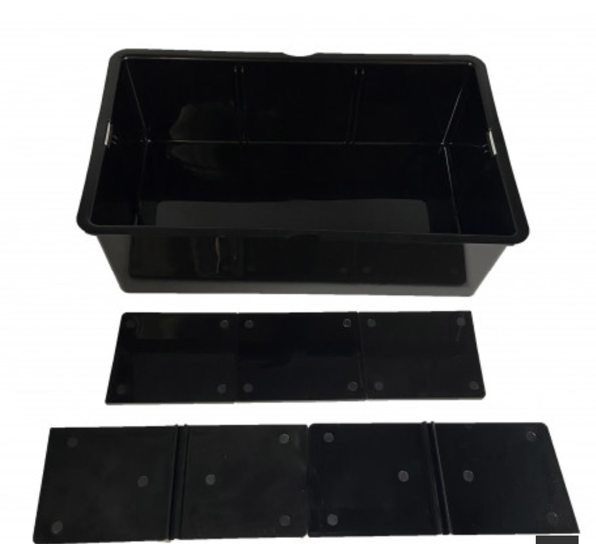 Box portaoggetti rettangolare nero