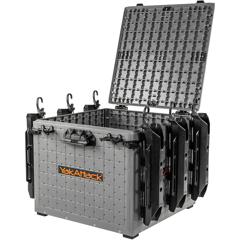 Yakattack BlackPak Pro Kayak Fishing Crate - 16x 16 Battleship Grey