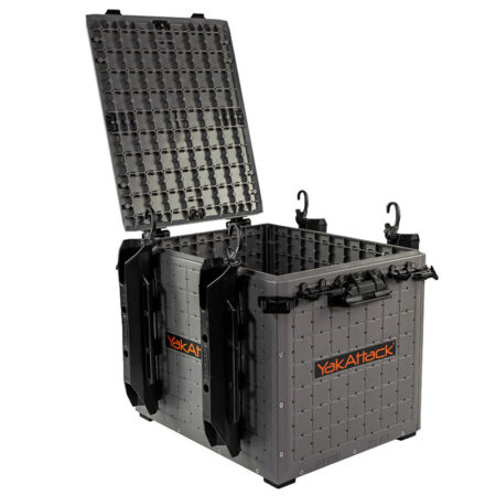 Yakattack BlackPak Pro Kayak Fishing Crate - 13" x 16", Battleship Grey