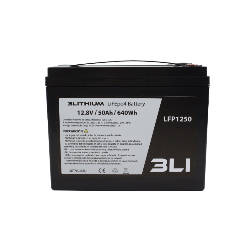 3Li Batteria LiFEpo4 12V 50Ah con caricabatteria - immagine 2