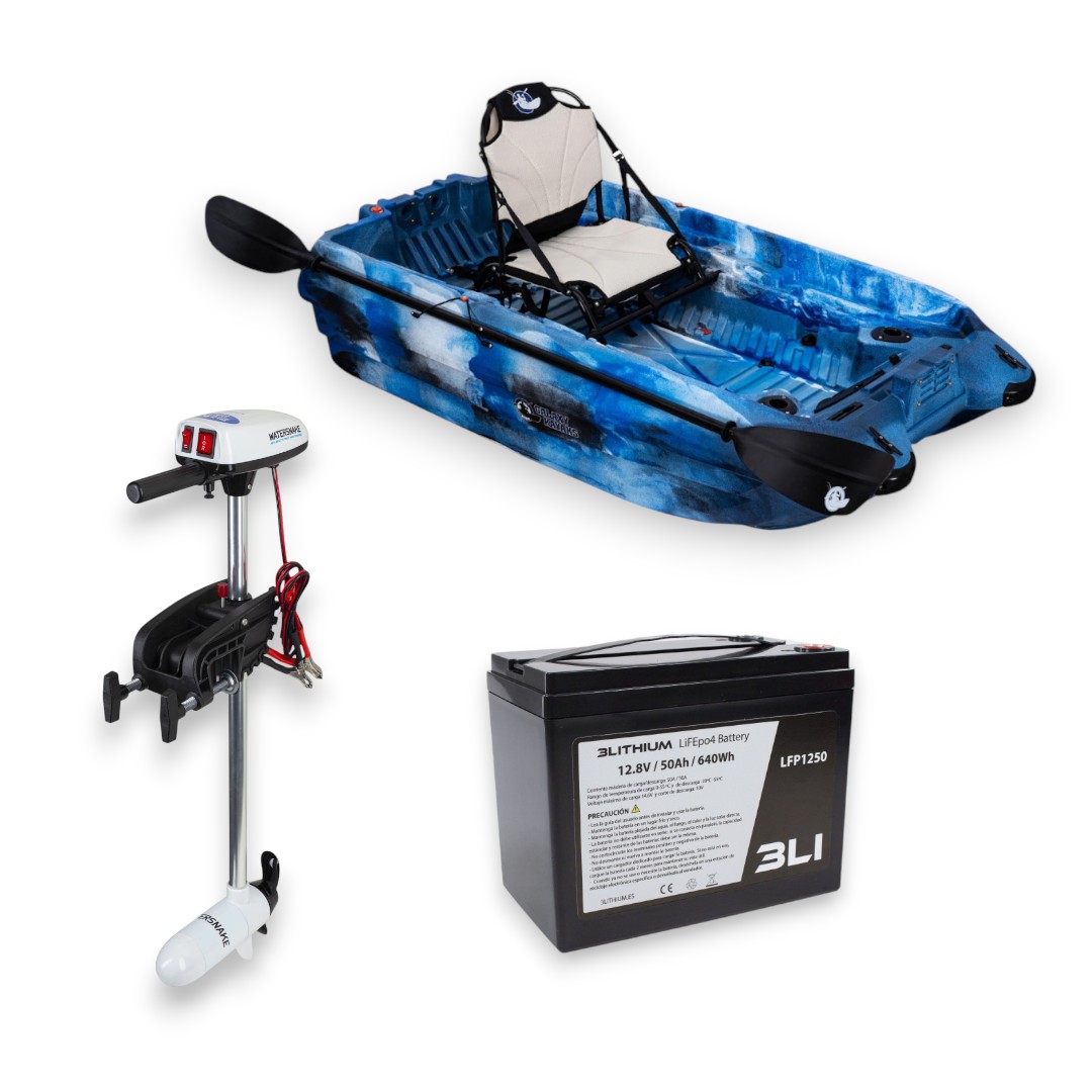 COMBO Galaxy Kayaks Strike + Watersnake T24 + Batteria 12V 50ah