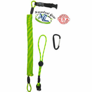 Rod Leash/Paddle leash with quick disconnect strap Day Glow