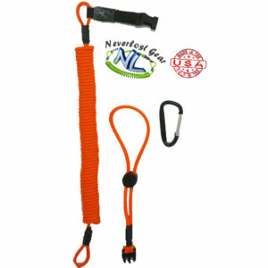 Rod Leash/Paddle leash with quick disconnect strap Neon Orange